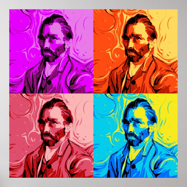 Vincent Van Gogh Pop Art Art Poster (Vorne)