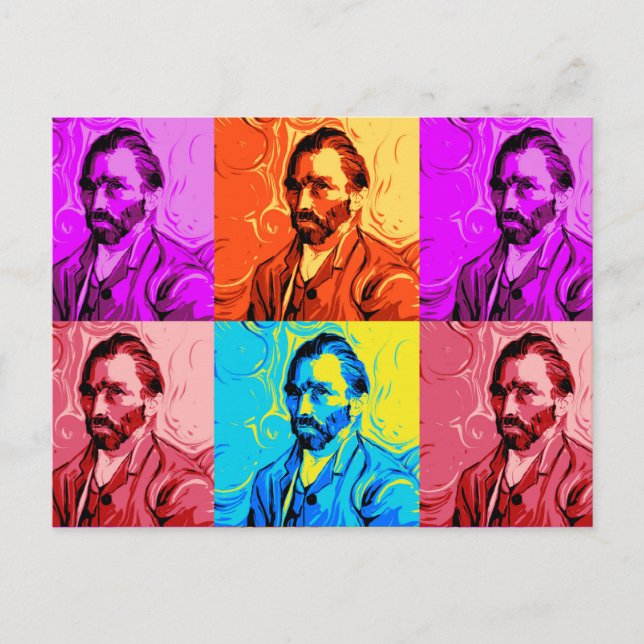 Vincent Van Gogh Pop Art Art Postkarte (Vorderseite)