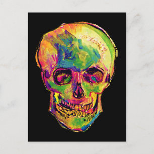 Vincent Van Gogh - Pop Art Halloween Schädel Postkarte