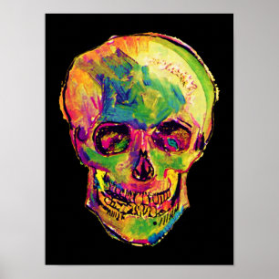 Vincent Van Gogh - Pop Art Halloween-Totenkopf Poster