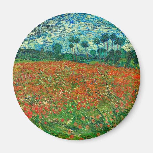 Vincent Van Gogh Poppy Field Fine Art Magnet (Vorne)