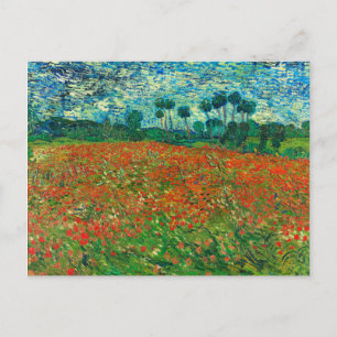 Vincent Van Gogh Poppy Field Fine Art Postkarte