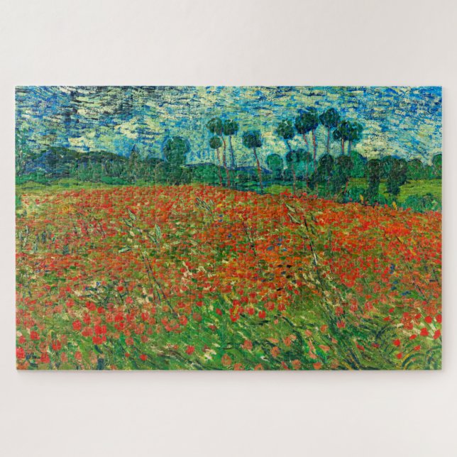 Vincent Van Gogh Poppy Field Fine Art Puzzle (Horizontal)