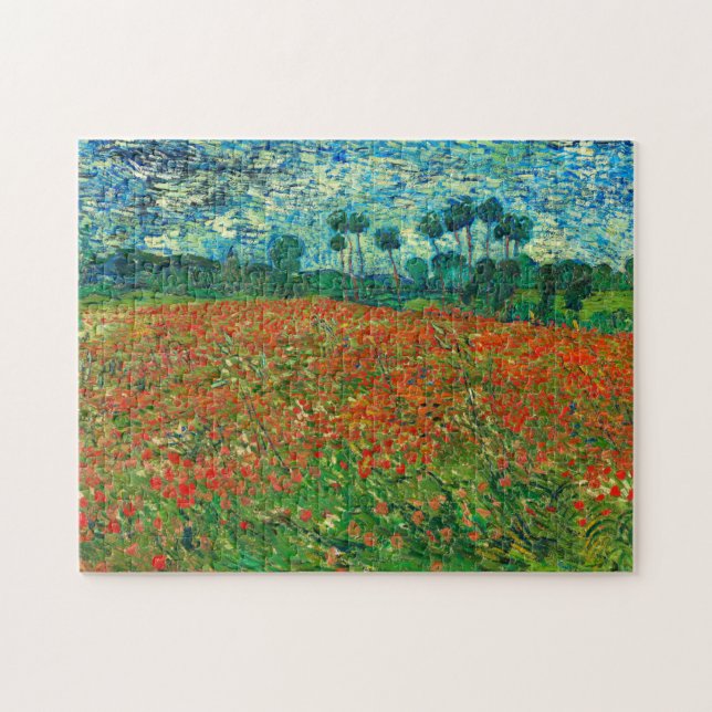 Vincent Van Gogh Poppy Field Fine Art Puzzle (Horizontal)