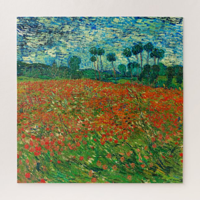 Vincent Van Gogh Poppy Field Fine Art Puzzle (Vertikal)