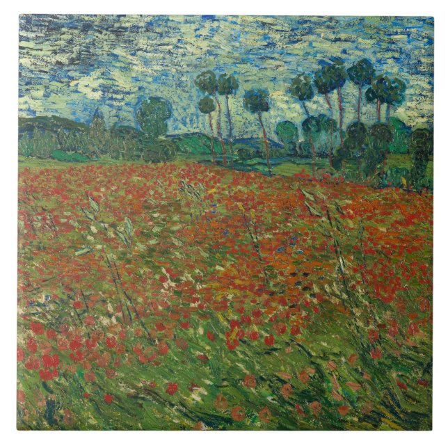 Vincent van Gogh - Poppy Field Fliese (Vorderseite)