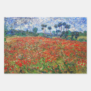 Vincent van Gogh - Poppy Field Geschenkpapier Set