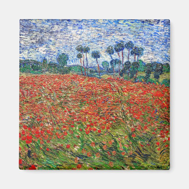 Vincent van Gogh - Poppy Field Magnet (Vorne)