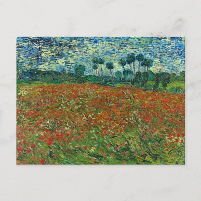 Vincent Van Gogh Poppy Field Postkarte (Vorderseite)