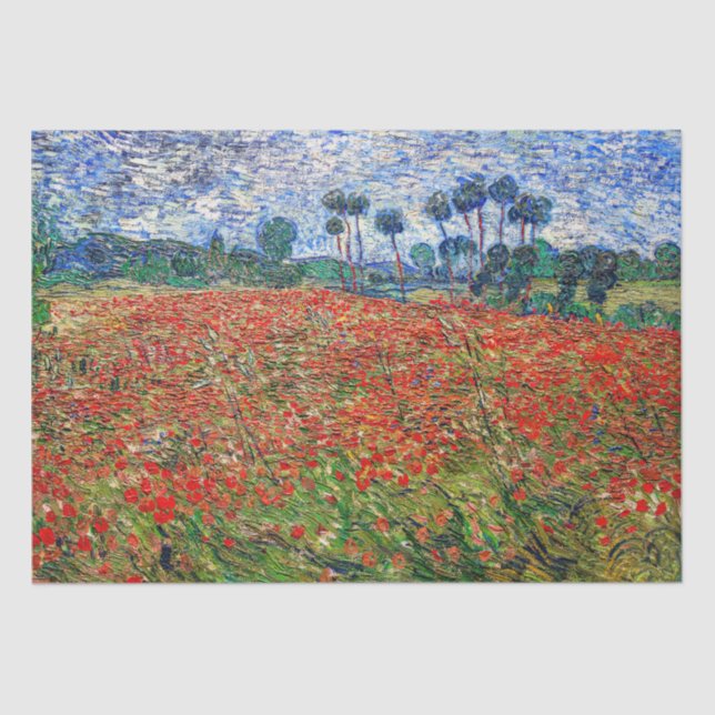 Vincent van Gogh - Poppy Field Seidenpapier (Vorderseite)