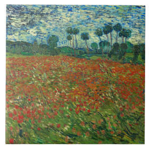 Vincent Van Gogh Poppy Field Vintag Art Fliese