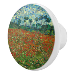 Vincent Van Gogh Poppy Field Vintag Art Keramikknauf