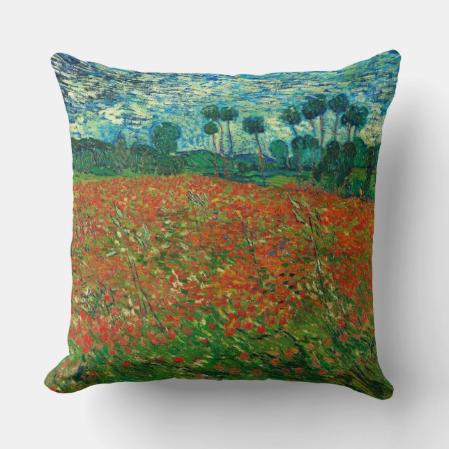 Vincent Van Gogh Poppy Field Vintag Art Kissen (Vorderseite)