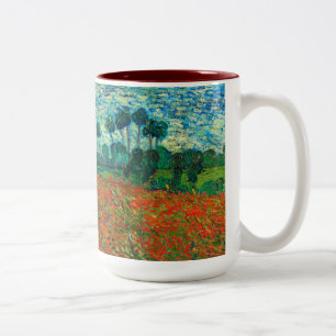 Vincent Van Gogh Poppy Field Vintag Art Zweifarbige Tasse
