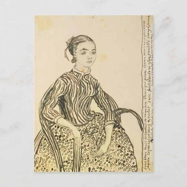 Vincent van Gogh | Portrait eines jungen Mädchens, Postkarte (Vorderseite)