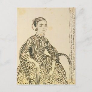 Vincent van Gogh   Portrait eines jungen Mädchens, Postkarte