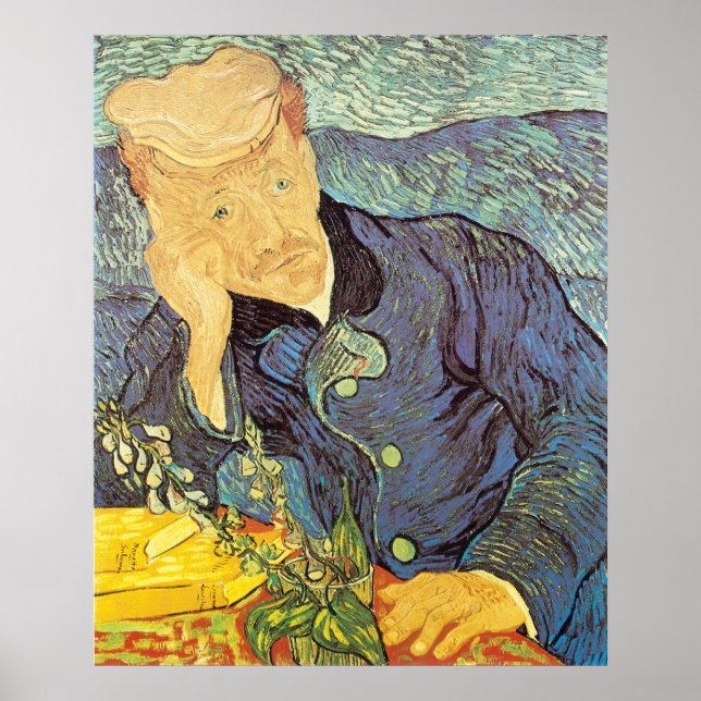 Vincent van Gogh - Portrait von Doktor Gachet Poster (Vorne)