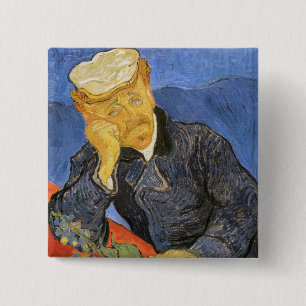 Vincent Van Gogh - Portrait von Dr. Paul Gachet Button