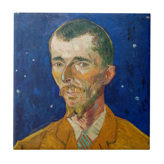Vincent Van Gogh - Portrait von Eugene Boch, Arles Fliese (Vorderseite)