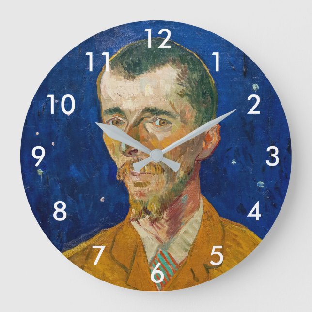 Vincent Van Gogh - Portrait von Eugene Boch, Arles Große Wanduhr (Vorderseite)