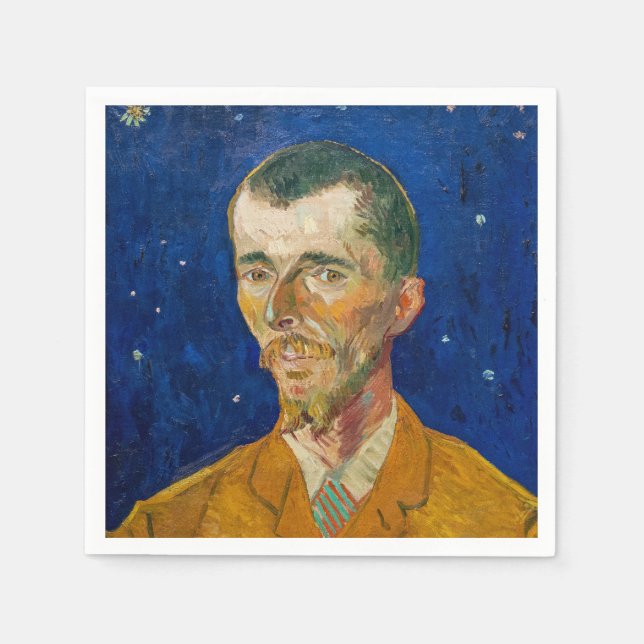 Vincent Van Gogh - Portrait von Eugene Boch, Arles Serviette (Vorderseite)
