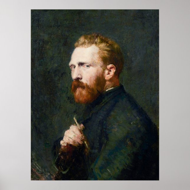 Vincent van Gogh Portrait von John Peter Russell Poster (Vorne)
