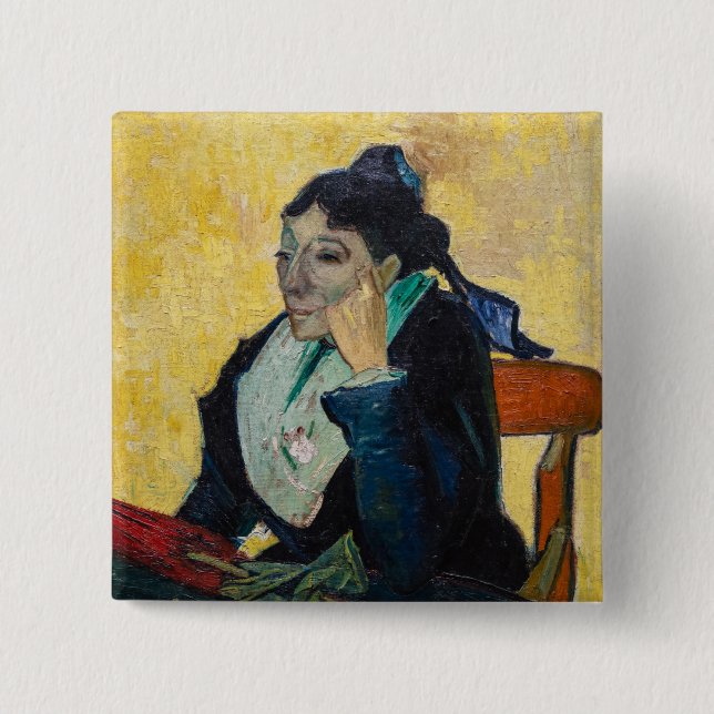 Vincent Van Gogh - Portrait von Madame Ginoux Button (Vorderseite)