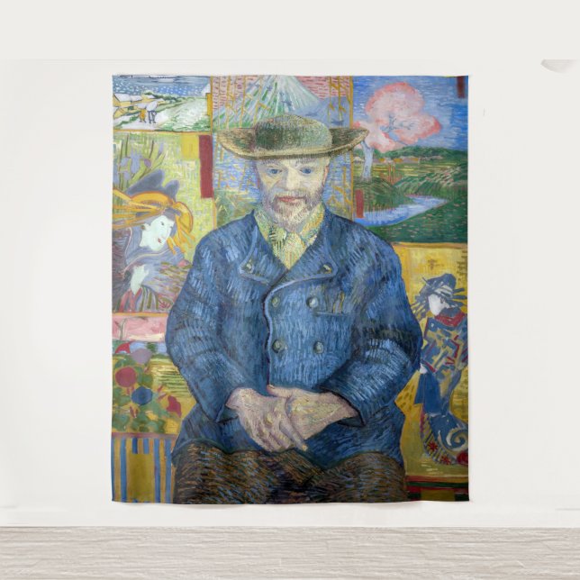 Vincent van Gogh - Portrait von Pere Tanguy Wandteppich (Vorderseite)