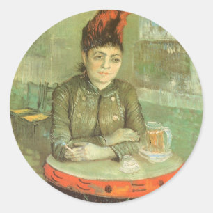 Vincent van Gogh - Porträt der Agostina Segatori Runder Aufkleber