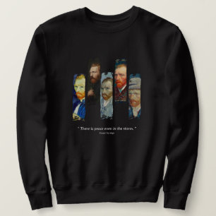 Vincent Van Gogh-Porträt und Zitat Sweatshirt