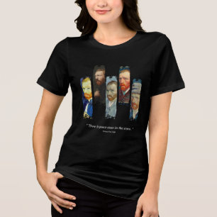 Vincent Van Gogh-Porträt und Zitat Tri-Blend Shirt