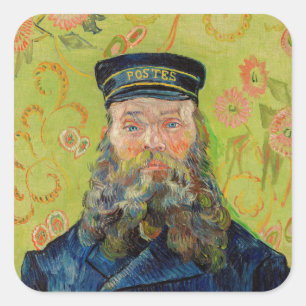 Vincent Van Gogh - Postbote Joseph Roulin Quadratischer Aufkleber