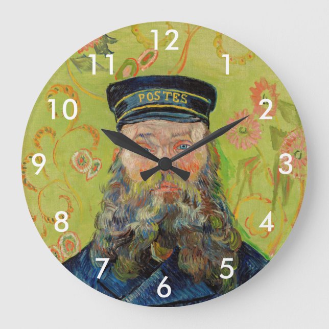 Vincent Van Gogh - Postman Joseph Roulin Große Wanduhr (Vorderseite)