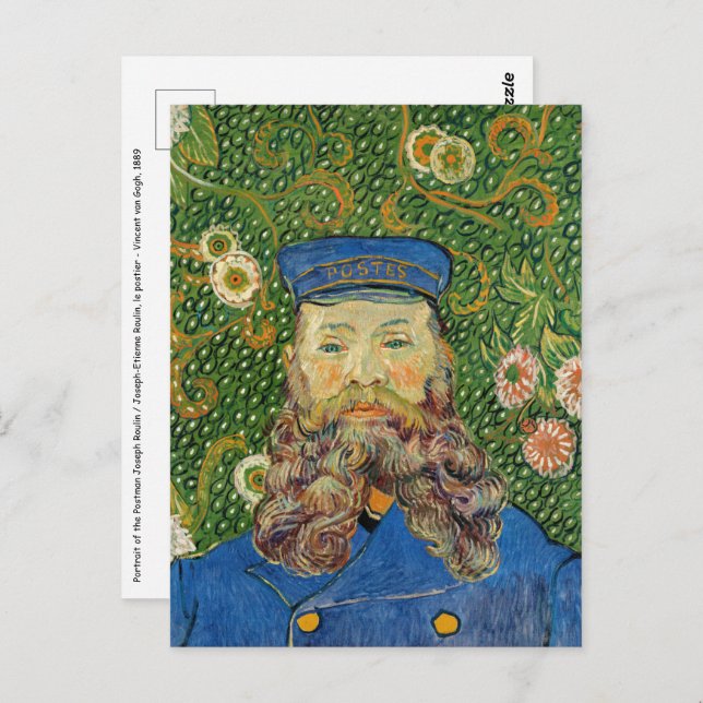 Vincent Van Gogh - Postman Joseph Roulin Postkarte (Vorne/Hinten)
