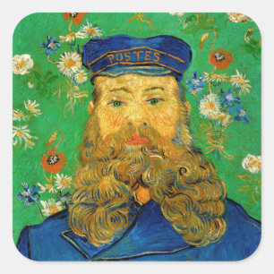 Vincent Van Gogh - Postman Joseph Roulin Quadratischer Aufkleber