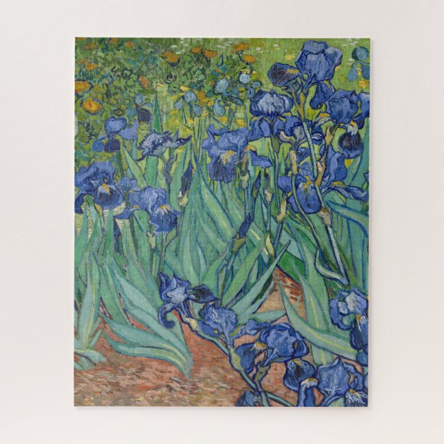 Vincent Van Gogh Purple Irises Masterpiece Puzzle (Vertikal)