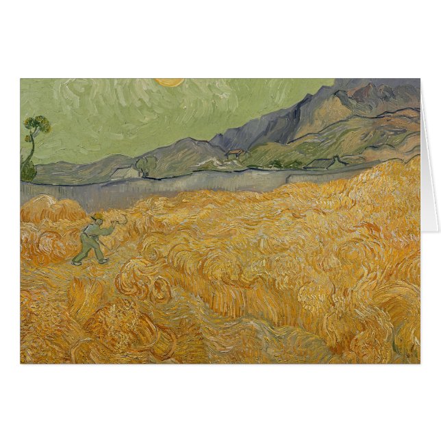 Vincent van Gogh | Radfeld mit Sensenmann, 1889 (Vorderseite (Horizontal))
