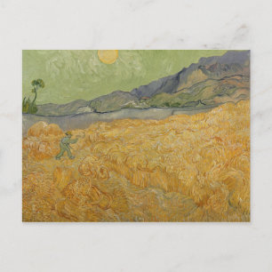 Vincent van Gogh Radfeld mit Sensenmann, 1889 Postkarte