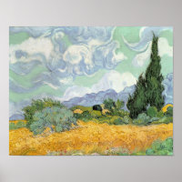 Vincent van Gogh | Radfeld mit Zypressen, 1889