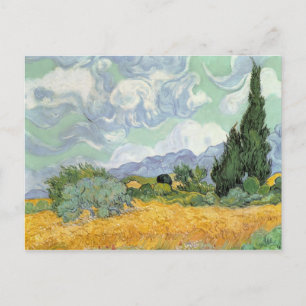 Vincent van Gogh Radfeld mit Zypressen, 1889 Postkarte
