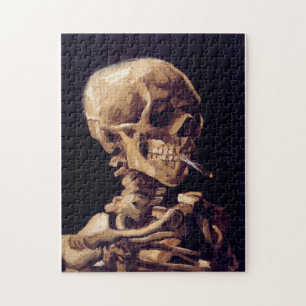 Vincent Van Gogh - rauchender Totenkopf-Skelett Puzzle