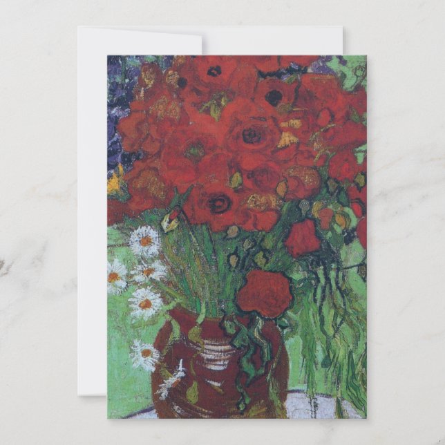 Vincent Van Gogh - Red Poppies and Daisies Dankeskarte (Vorderseite)