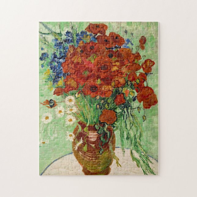 Vincent Van Gogh Red Poppies and Daisies in einer  Puzzle (Vertikal)