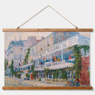 Vincent van Gogh - Restaurant de la Sirene Wandteppich Mit Holzrahmen