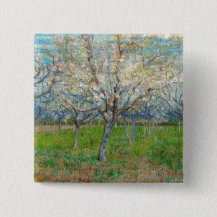 Vincent van Gogh - Rosa Obstgarten Button