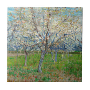 Vincent van Gogh - Rosa Obstgarten Fliese
