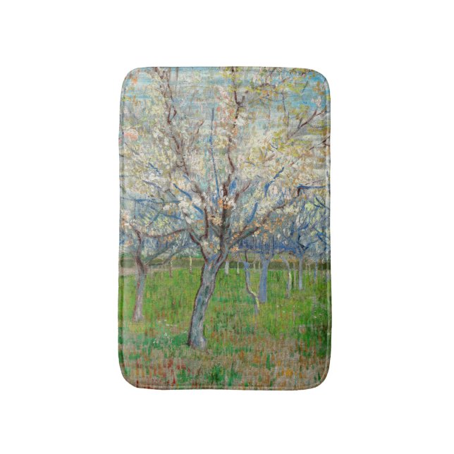 Vincent van Gogh - Rosa Orchard Badematte (Vorderseite Vertikal)