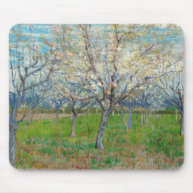 Vincent van Gogh - Rosa Orchard Mousepad (Vorne)