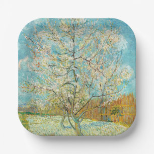 Vincent van Gogh - Rosa Pfirsichbaum in Blüte Pappteller