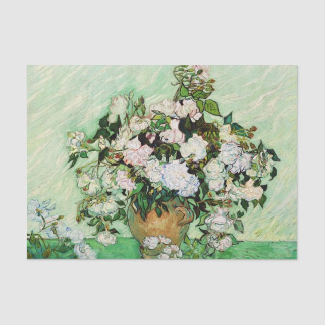 Vincent Van Gogh Rose (1890) Seidenpapier (Vorderseite)